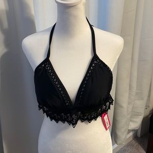 🖤NWT L XHILIRATION HALTER LACE BATHING SUIT TOP🖤